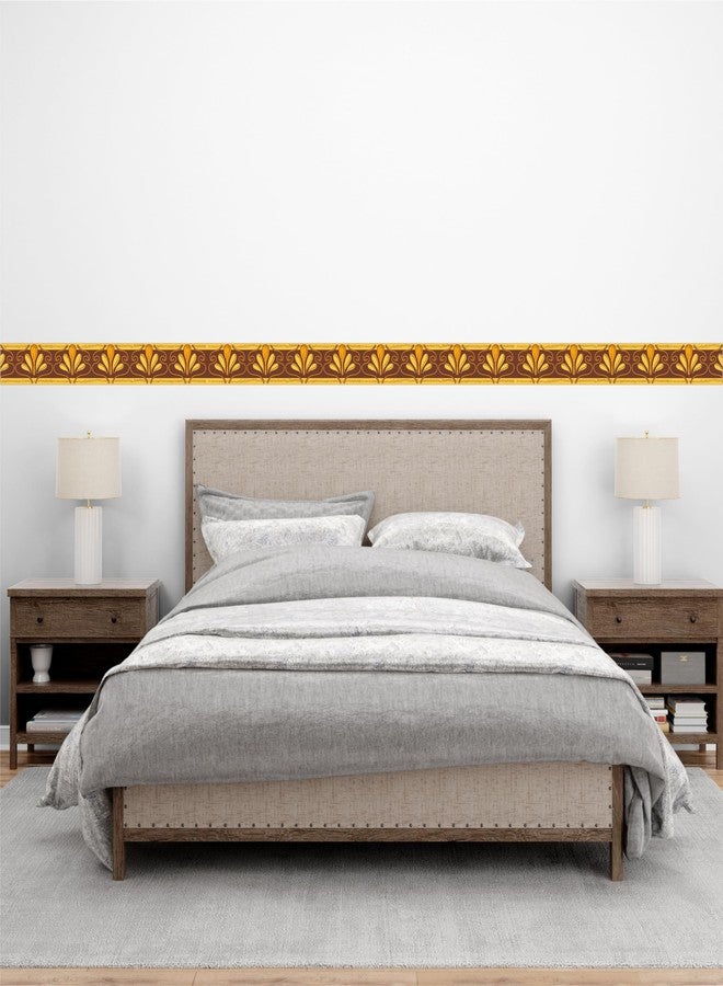 ATTRACTSO- Wall Border Peel & Stick 5 inch x 10 ft - for Home Decor, Tiles, Bathroom, Kitchen, Door, Floor Decoration - Vinyl |Glossy Laminated Waterproof Roll (Design2) - Image 1